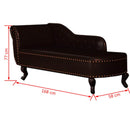 Artificial Leather Chaise Lounge - Dark Brown