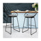 Artiss 2X Nordic Bar Stools Metallic Stool Kitchen Fabric Grey Black