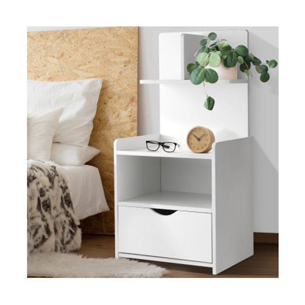 Artiss Bedside Table Cabinet Shelf Display Drawer Side Nightstand