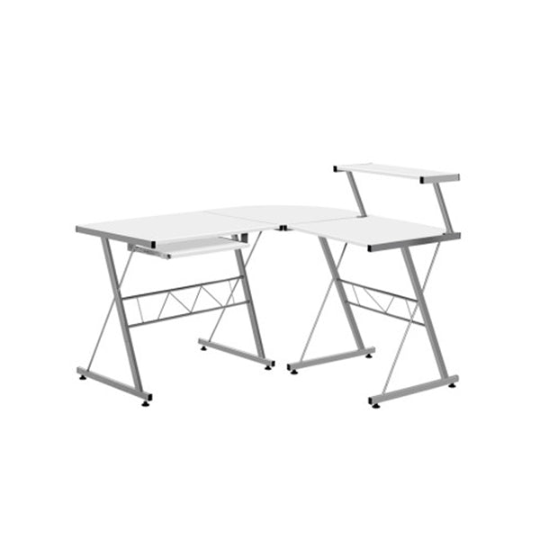 Artiss Corner Metal Pull Out Table Desk