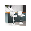 Artiss Set Of 2 PU Leather Gas Lift Bar Stools