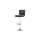 2 X Gas Lift Bar Stools Swivel Kitchen Chairs Leather Chrome