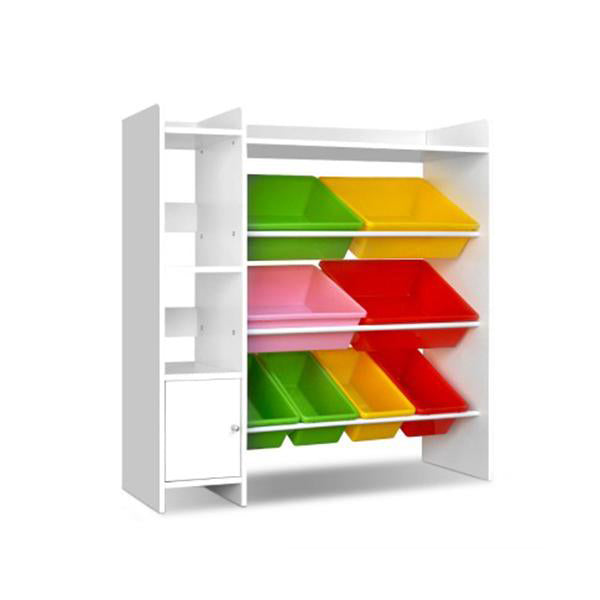 Keezi 8 Bins Kids Toy Box Storage Organiser Display Drawer Cabinet