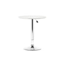 Adjustable Bar Table Gas Lift Wood Metal White