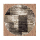 Aspen Ash Round Machine Knotted Rug