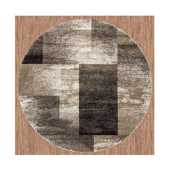 Aspen Ash Round Machine Knotted Rug