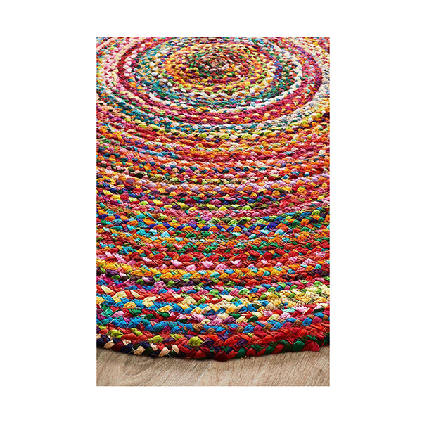 Atrium Chandra Braided Cotton Multi Coloured Rug