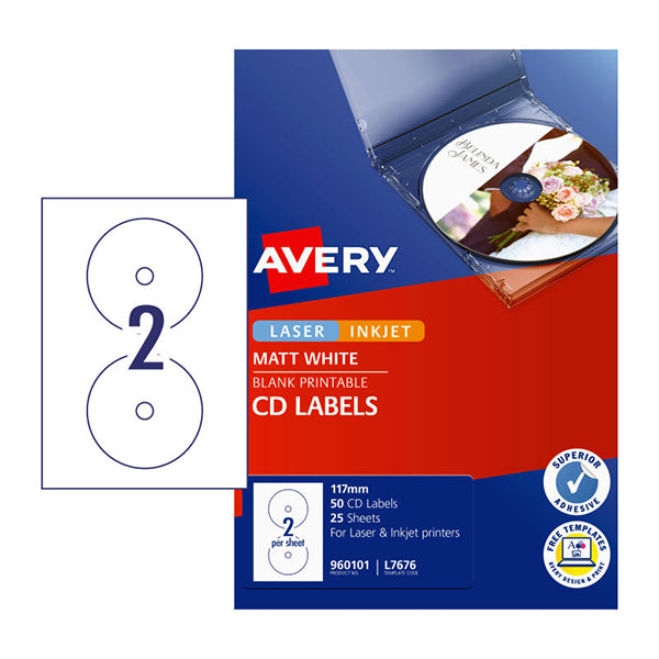 Avery Lip Label L7676 Box Of 50