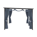 Gazebo With Curtains 3 X 6 M Anthracite Steel