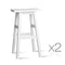 Wooden Bar Stool (Set Of 2) - White