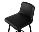 Set of 2 Black Wooden Bar Stool - Black