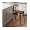 Set of 2 Steel Barstools with Wooden Seat 65cm