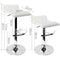 Set of 2 PU Leather Kitchen Bar Stool White