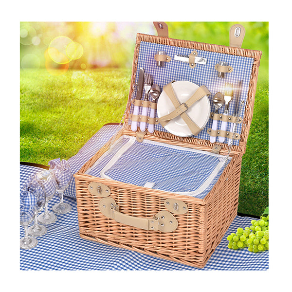 Deluxe 4 Person Picnic Basket Set Outdoor