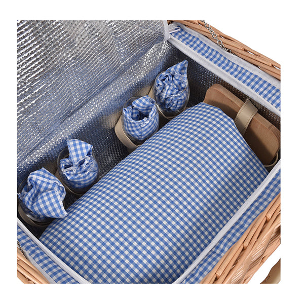 Deluxe 4 Person Picnic Basket Set Outdoor