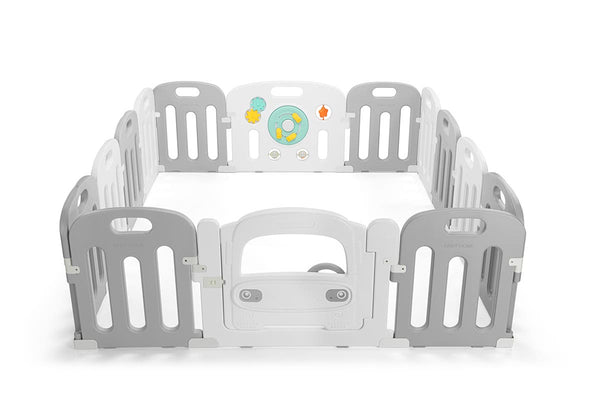 Bubbli Interactive 14-Sided Baby Playpen (Car)
