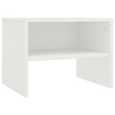 Bedside Cabinets 2 Pcs White 40x30x30 cm Chipboard