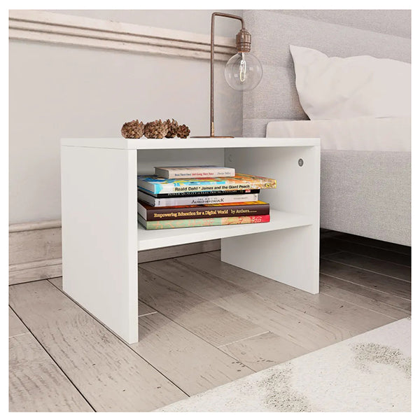 Bedside Cabinets 2 Pcs White 40x30x30 cm Chipboard