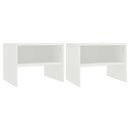 Bedside Cabinets 2 Pcs White 40x30x30 cm Chipboard