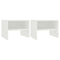 Bedside Cabinets 2 Pcs White 40x30x30 cm Chipboard