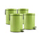 Soga 4X 7L Foot Pedal Stainless Steel Rubbish Garbage Bin Round Green