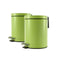 Soga 2X 7L Foot Pedal Stainless Steel Rubbish Garbage Bin Round Green