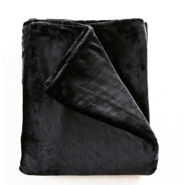 Dreamz 320Gsm 220X240 Cm Ultra Soft Mink Blanket Warm Throw In Black