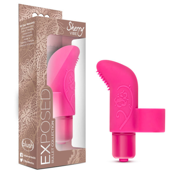 Exposed - Sherry Vibe - Raspberry Pink Finger Stimulator