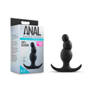 Anal Adventures Platinum Stacked Plug - Black 8.1 cm (3.2'') Silicone Butt Plug
