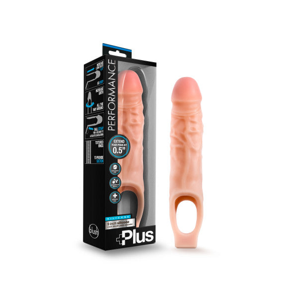 Performance Plus 9 Silicone Cock Sheath Flesh Penis Extension Sleeve