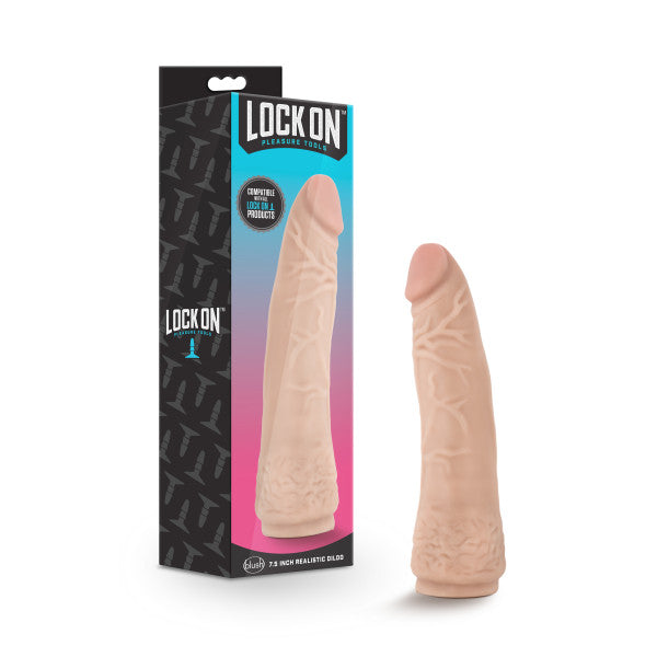 Lock On - 7.5'' Realistic Dong - Flesh 19 cm (7.5'') Dong with Lock On Base