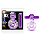 Play With Me - Lick It - Purple Vibrating Cock & Ball Rings