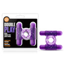 Play With Me - Double Play - Purple Dual Vibrating Cock Ring