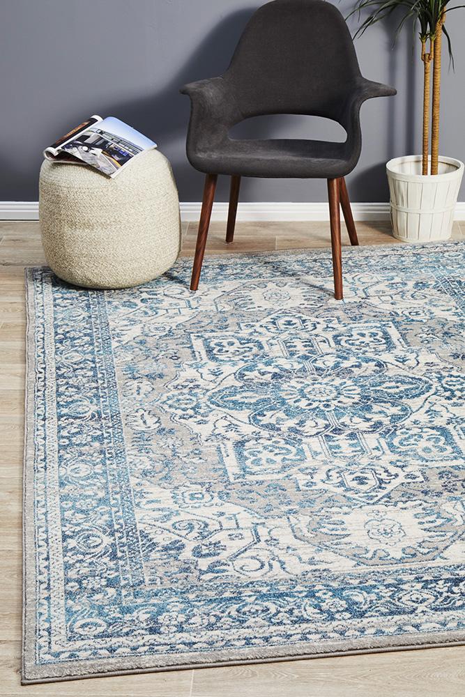 Babylon Blue Grey Rug