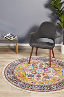 Babylon Round Multi Coloured Rug