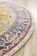 Babylon Round Multi Coloured Rug