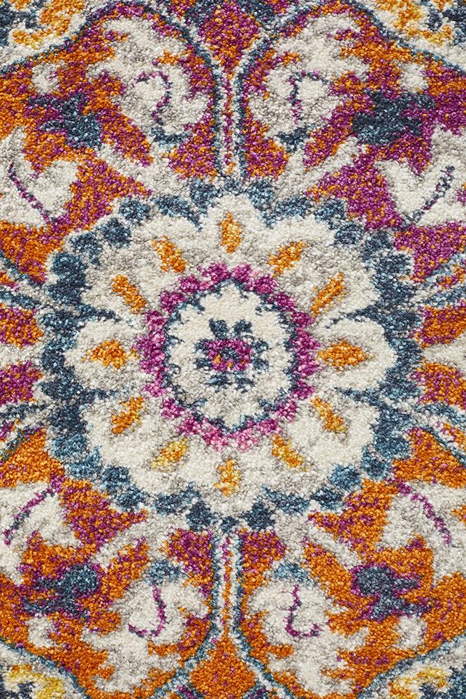 Babylon Round Multi Coloured Rug