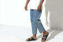 Birkenstock Arizona Oiled Leather Soft Footbed Sandal (Blue, Size 41 EU)