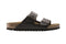 Birkenstock Arizona Natural Leather Sandal (Dark Brown, Size 36 EU)