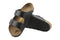 Birkenstock Arizona Natural Leather Sandal (Black, Size 37 EU)
