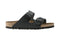 Birkenstock Arizona Natural Leather Sandal (Black, Size 43 EU)