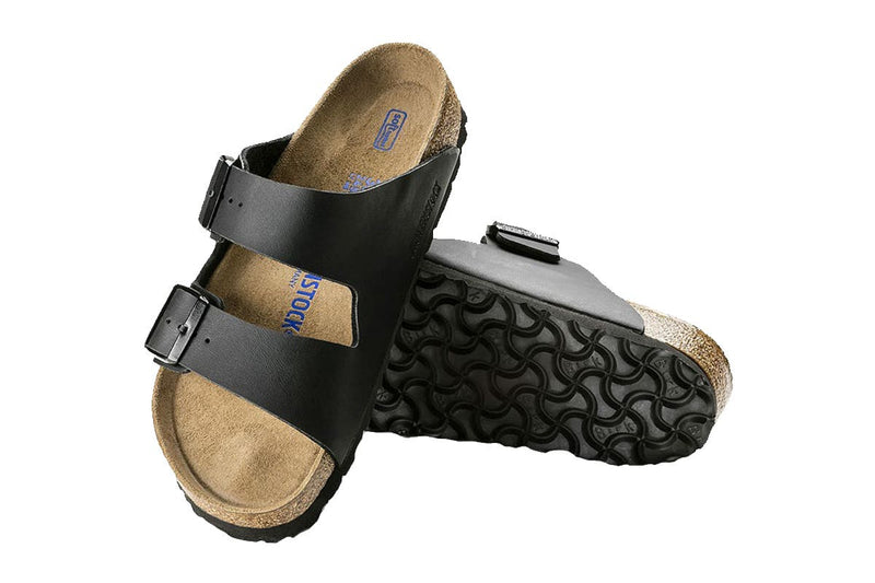 Birkenstock Arizona Birko-Flor Soft Footbed Sandal (Black, Size 36 EU)