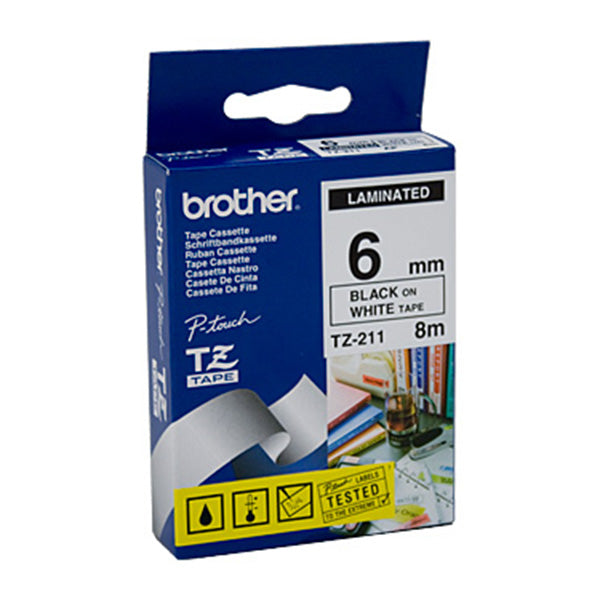 Brother TZe211 6 Mm Labeling Tape