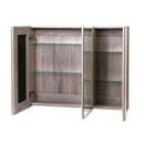Cefito Bathroom Vanity Mirror with Storage Cabinet Natural