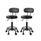 2X Salon Stool Swivel Chair Barber Hairdressing Hydraulic Black