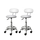2X Salon Stool Swivel Chair Barber Hairdressing Hydraulic Chrome