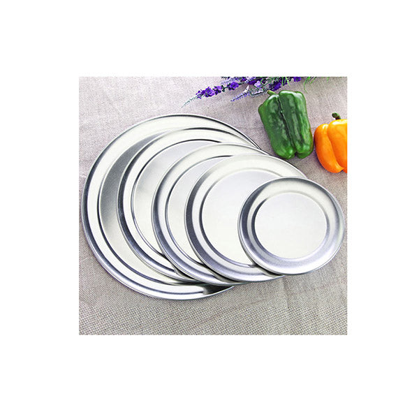 Round Aluminum Steel Pizza Tray Home Oven Baking Plate Pan