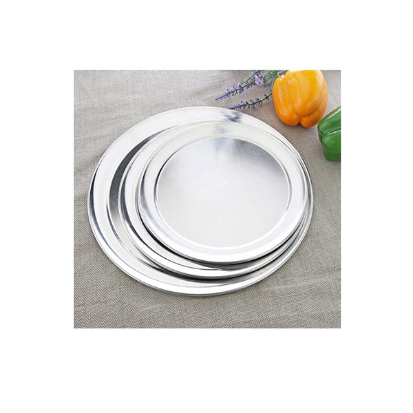 Round Aluminum Steel Pizza Tray Home Oven Baking Plate Pan
