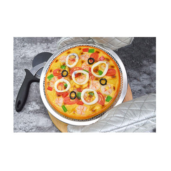 9 Inch Round Seamless Aluminium Nonstick Pizza Screen Baking Pan