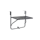 Balcony Table Black 60 X 40 Cm Steel